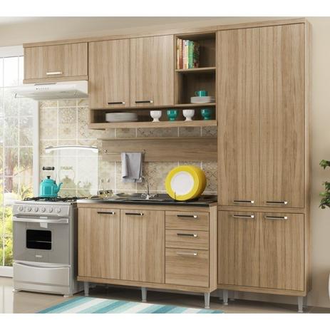 Menor preço em Cozinha Modulada Sicilia Argila 05 Modulos Multimoveis - Multimóveis