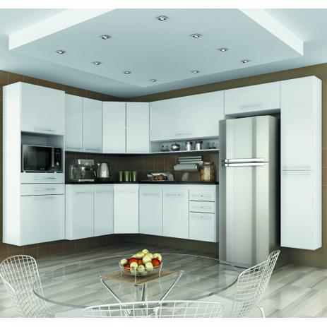 Cozinha Modulado Carbono 09 peças Branco - Qd Menor preço em Cozinha Modulado Carbono 09 peças Branco - Qd