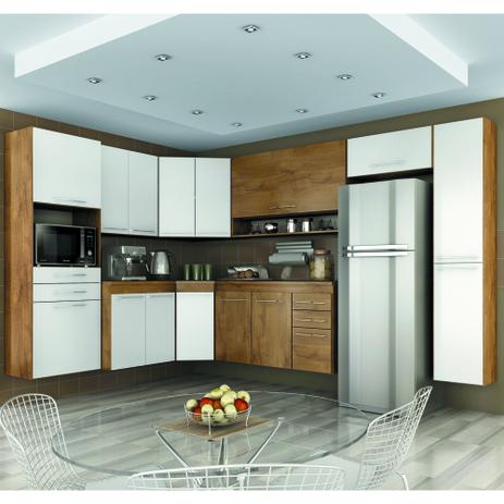 Cozinha Modulado Carbono 09 peças Castanho/Branco - Qd Menor preço em Cozinha Modulado Carbono 09 peças Castanho/Branco - Qd