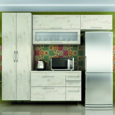 Cozinha Modulado Mármore 04 peças Nevado - Qd Menor preço em Cozinha Modulado Mármore 04 peças Nevado - Qd