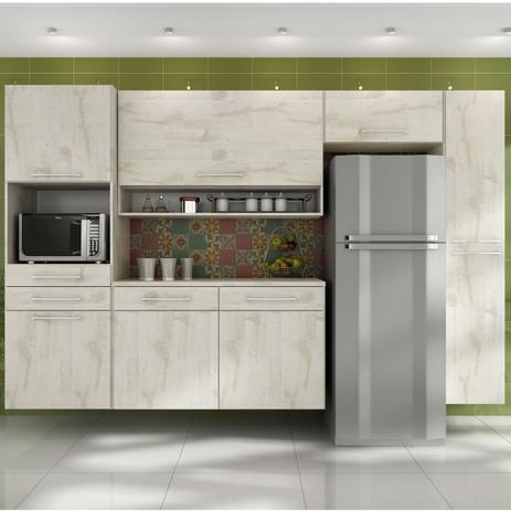 Cozinha Modulado Rebeca Jade 5 peças Nevado - Qd Menor preço em Cozinha Modulado Rebeca Jade 5 peças Nevado - Qd
