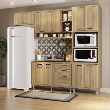Cozinha Sicília Compacta Argila Acetinado 9 Portas 3 Gavetas Multimóveis Menor preço em Cozinha Sicília Compacta Argila Acetinado 9 Portas 3 Gavetas Multimóveis