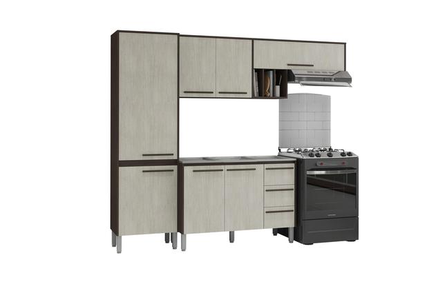 Cozinha Venice com Balcão e Tampo Ébano / Arena - Kit's Paraná é boa?