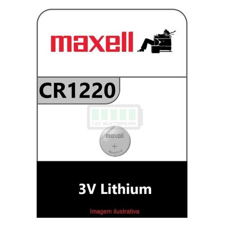CR1220 3V LITHIUM MAXELL / 1 Bateria Menor preço em CR1220 3V LITHIUM MAXELL / 1 Bateria