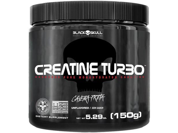 Creatina Black Skull em Pó 150g sem Sabor Menor preço em Creatina Black Skull em Pó 150g sem Sabor