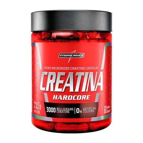 Creatina Hardcore Micronizada Pura 60 Cáps. Integralmedica Menor preço em Creatina Hardcore Micronizada Pura 60 Cáps. Integralmedica