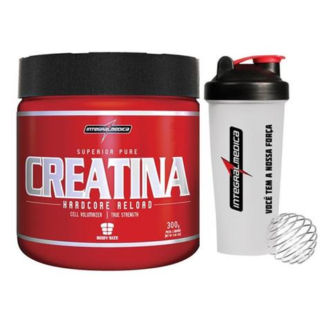 Creatina Hardcore Reload 300 g + Coqueteleira - IntegralMédica é boa?