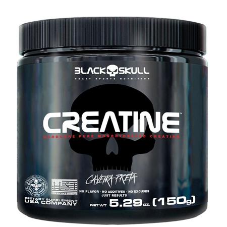 Creatina Monohidratada Black Skull 150g Menor preço em Creatina Monohidratada Black Skull 150g