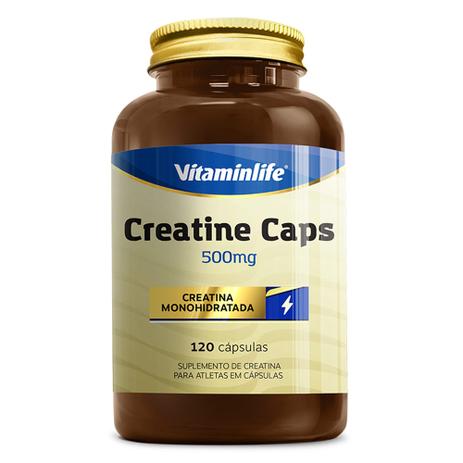 Creatine Caps (500mg) 120 Cápsulas - Vitaminlife Menor preço em Creatine Caps (500mg) 120 Cápsulas - Vitaminlife