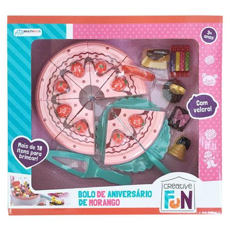 Creative Fun Bolo de Morango Indicado para +3 Anos Colorido Multikids - BR648 Menor preço em Creative Fun Bolo de Morango Indicado para +3 Anos Colorido Multikids - BR648