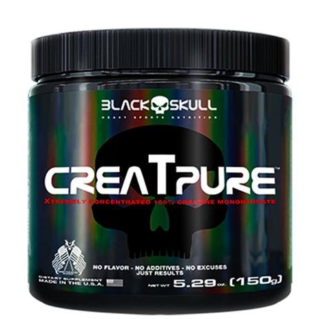 Creatpure 150g - Creatina Creapure - Black Skull Menor preço em Creatpure 150g - Creatina Creapure - Black Skull
