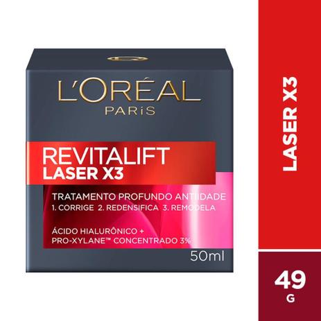 Creme Anti Idade Facial LOréal Paris Revitalift Laser X3 Diurno 50ml - L'Oreal Paris Menor preço em Creme Anti Idade Facial LOréal Paris Revitalift Laser X3 Diurno 50ml - L'Oreal Paris