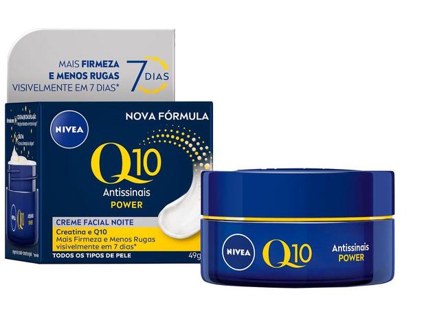 Creme Antissinais Facial Noturno Nivea Q10 Power - 50g