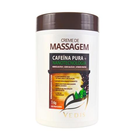 Creme de Massagem Cafeína Pura + Nanotecnologia 1kg - Vedis Menor preço em Creme de Massagem Cafeína Pura + Nanotecnologia 1kg - Vedis