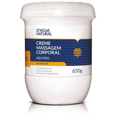 Creme de Massagem DÁgua Natural Neutro - 650g - Dagua natural Menor preço em Creme de Massagem DÁgua Natural Neutro - 650g - Dagua natural