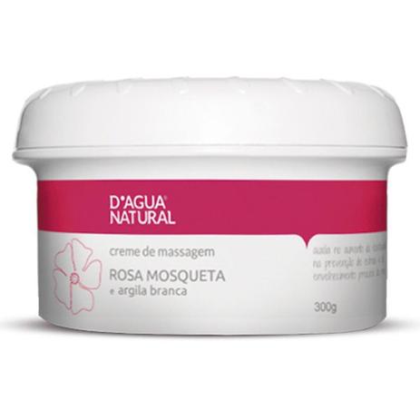 Creme de Massagem Rosa Mosqueta 300g D'Agua Natural Menor preço em Creme de Massagem Rosa Mosqueta 300g D'Agua Natural
