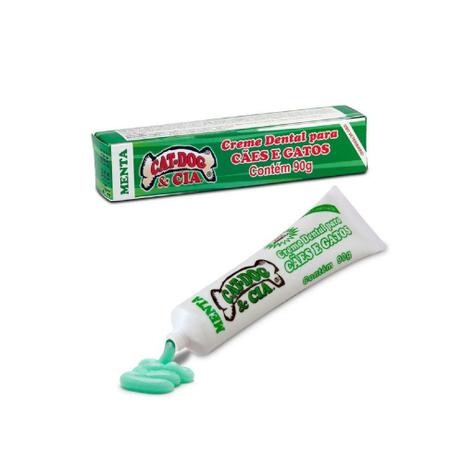 Creme Dental Cat-Dog - Menta 90g - Cat dog Menor preço em Creme Dental Cat-Dog - Menta 90g - Cat dog