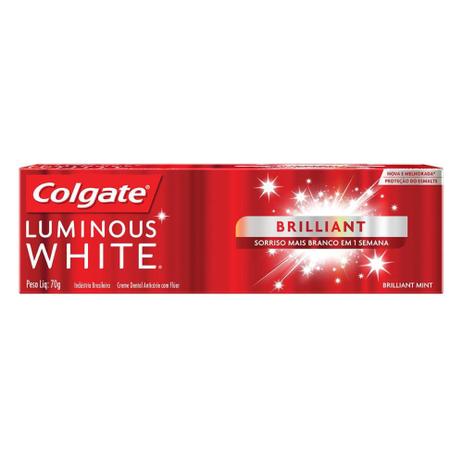 Creme Dental Colgate Luminous White Brilliant 70g Creme E Gel Dental Magazine Luiza