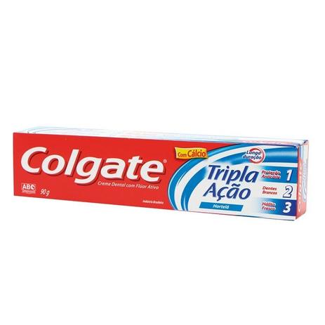 Creme Dental Colgate Tripla Ação Hortelã 90g Menor preço em Creme Dental Colgate Tripla Ação Hortelã 90g