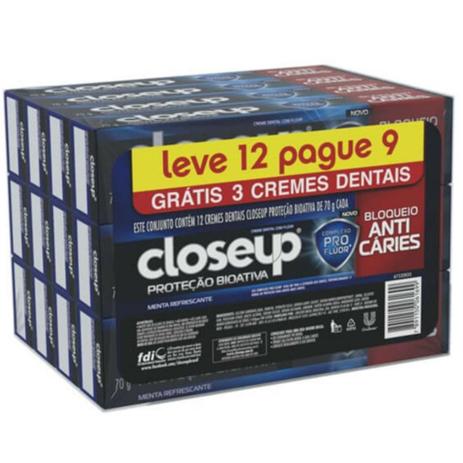 Creme dental gel close-up 90g proteção bioativa l12p10 disp - Sem marca Menor preço em Creme dental gel close-up 90g proteção bioativa l12p10 disp - Sem marca