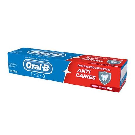 Creme Dental Oral-B 123 Menta Suave 70g - Oral -b Menor preço em Creme Dental Oral-B 123 Menta Suave 70g - Oral -b
