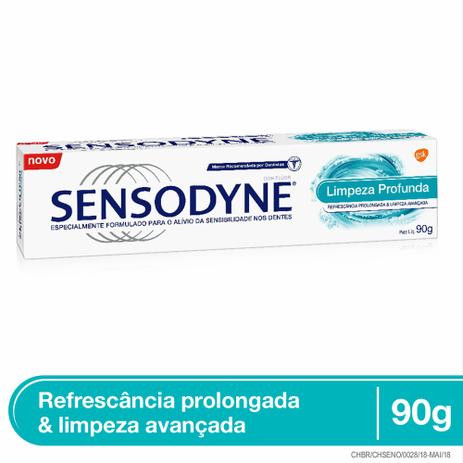 Creme Dental Sensodyne Limpeza Profunda 90g Menor preço em Creme Dental Sensodyne Limpeza Profunda 90g