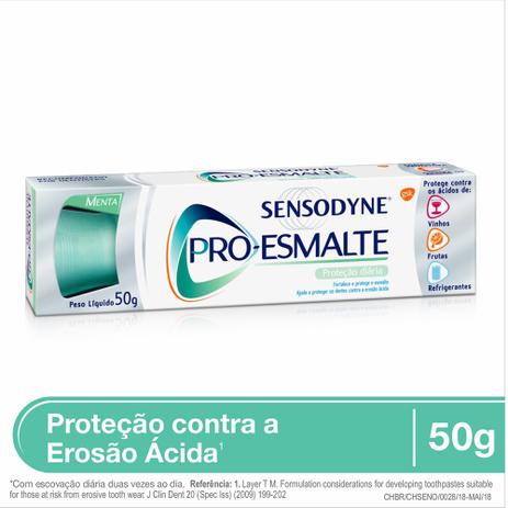 Creme Dental Sensodyne Pró-Esmalte Menta 50g Menor preço em Creme Dental Sensodyne Pró-Esmalte Menta 50g