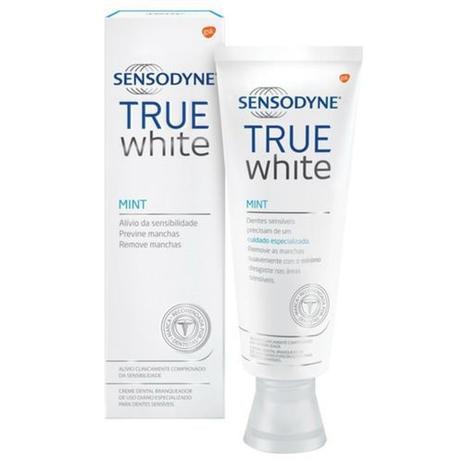 Creme dental sensodyne true white uso diário 100g Menor preço em Creme dental sensodyne true white uso diário 100g