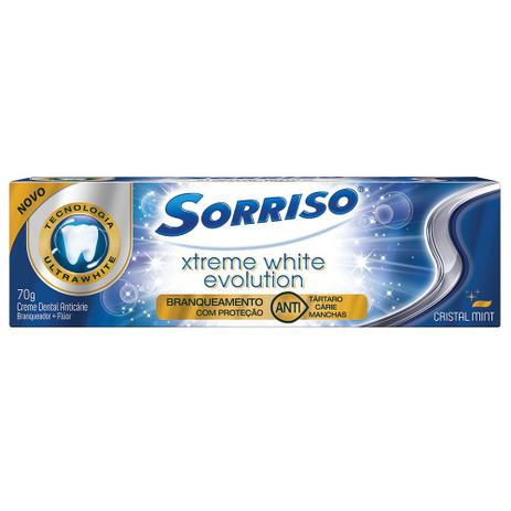 Creme Dental Sorriso Xtreme White Evolution 70g Menor preço em Creme Dental Sorriso Xtreme White Evolution 70g