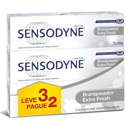 Creme dental terapeutico sensodyne 50g branqueador extra fresh l3p2 - Sem marca Menor preço em Creme dental terapeutico sensodyne 50g branqueador extra fresh l3p2 - Sem marca