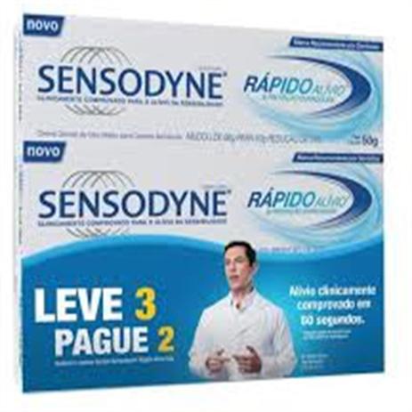 Creme dental terapeutico sensodyne 50g rápido alívio l3p2 - Sem marca Menor preço em Creme dental terapeutico sensodyne 50g rápido alívio l3p2 - Sem marca