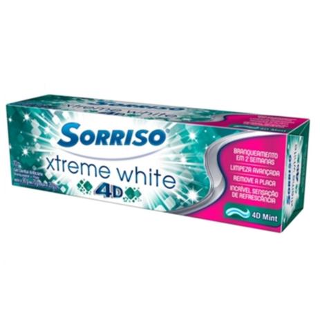 Creme dental tradicional sorriso 70g xtreme white 4d - Sem marca Menor preço em Creme dental tradicional sorriso 70g xtreme white 4d - Sem marca