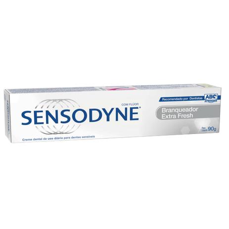 Creme dental uso diário sensodyne 90g branqueador extra fresh - Sem marca Menor preço em Creme dental uso diário sensodyne 90g branqueador extra fresh - Sem marca