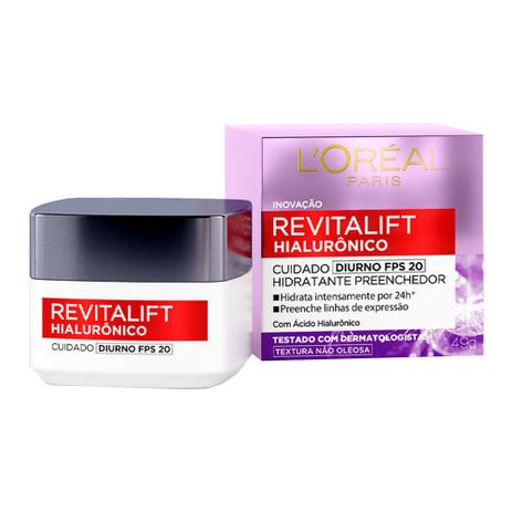 Creme Facial Antiidade LOreal Paris Revitalift Hialurônico Diurno - L'Oréal Paris Menor preço em Creme Facial Antiidade LOreal Paris Revitalift Hialurônico Diurno - L'Oréal Paris