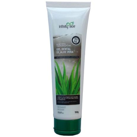 Creme Gel Dental Sem Flúor de Aloe Vera 100% Vegano 150g - Infinity Aloe Menor preço em Creme Gel Dental Sem Flúor de Aloe Vera 100% Vegano 150g - Infinity Aloe