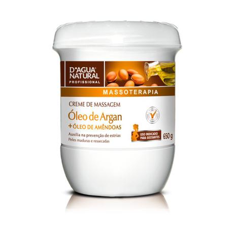 Creme Massagem Corporal Óleo Argan e Amêndoas 650g Dagua Natural Menor preço em Creme Massagem Corporal Óleo Argan e Amêndoas 650g Dagua Natural