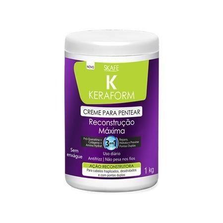 Creme Para Pentear Keraform 1k 3 Em 1 - Skafe Menor preço em Creme Para Pentear Keraform 1k 3 Em 1 - Skafe