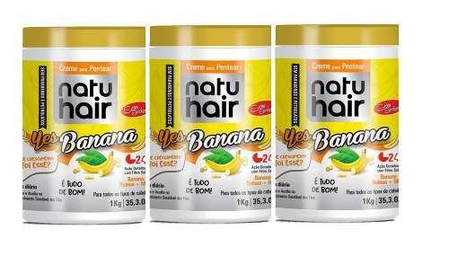 Creme Para Pentear Natu Hair Banana 3x1k Menor preço em Creme Para Pentear Natu Hair Banana 3x1k