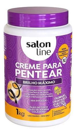 Creme Pentear Brilho Maximo 1kg Redutor Volume Salon Line Desembaracante Magazine Luiza