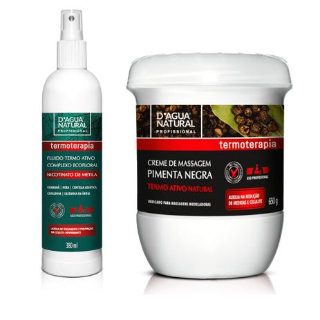 Creme Pimenta Negra + Fluido Termo Ativo Dagua Natural Menor preço em Creme Pimenta Negra + Fluido Termo Ativo Dagua Natural