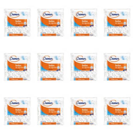 Cremer Algodão Bolinha 50g (Kit C/12) Menor preço em Cremer Algodão Bolinha 50g (Kit C/12)