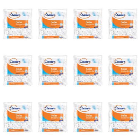 Cremer Algodão Bolinha 95g (Kit C/12) Menor preço em Cremer Algodão Bolinha 95g (Kit C/12)