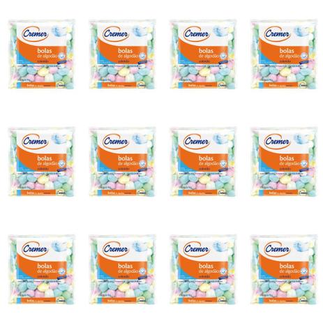 Cremer Algodão Bolinha Colorido 50g (Kit C/12) Menor preço em Cremer Algodão Bolinha Colorido 50g (Kit C/12)