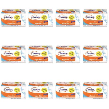 Cremer Algodão Caixinha 25g (Kit C/12) Menor preço em Cremer Algodão Caixinha 25g (Kit C/12)