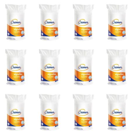 Cremer Algodão Rolo 250g (Kit C/12) Menor preço em Cremer Algodão Rolo 250g (Kit C/12)