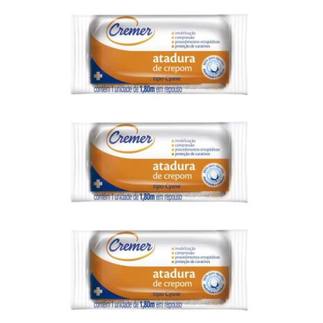 Cremer Cysne Atadura Crepe 8cmx4,5m (Kit C/03) Menor preço em Cremer Cysne Atadura Crepe 8cmx4,5m (Kit C/03)