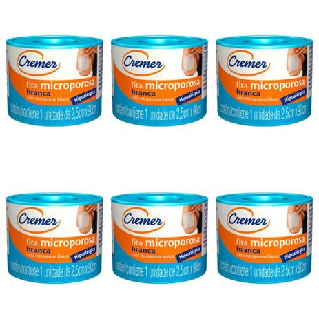 Cremer Fita Micropore 2,5x90cm (Kit C/06) Menor preço em Cremer Fita Micropore 2,5x90cm (Kit C/06)
