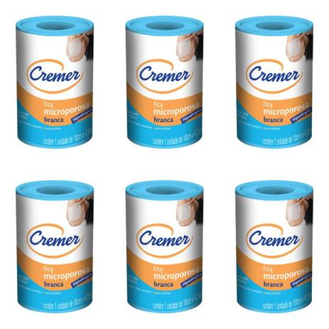 Cremer Fita Microporosa 10cmx4,5m (Kit C/06) Menor preço em Cremer Fita Microporosa 10cmx4,5m (Kit C/06)