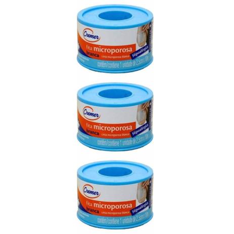 Cremer Fita Microporosa 2,5cmx10m (Kit C/03) Menor preço em Cremer Fita Microporosa 2,5cmx10m (Kit C/03)