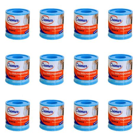 Cremer Fita Microporosa 5cmx10m (Kit C/12) Menor preço em Cremer Fita Microporosa 5cmx10m (Kit C/12)